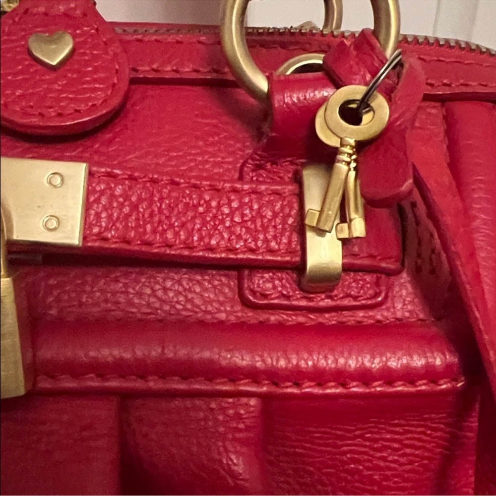 Samantha Thavasa Red Leather Handbag - Picture 3 of 8